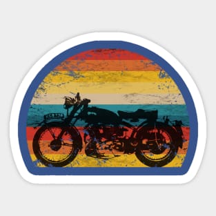 Vintage Sunset Motorcycle Sticker